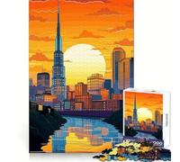 Rompecabezas Big City Vector de 1000 Piezas para adultosIdeal para ejercitar la Memoria y relajarseCorte suaveUn Regalo Encantador(50x75cm)