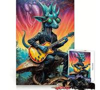 Rompecabezas Bio Rhythms Dino Guitarrista de 1000 Piezas para Adolescentes Desarrolla la lógica, Calma la Mente y es Divertido Se ensambla fácilmente Un Regalo estupendo (50x75cm)