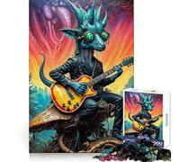 Rompecabezas Bio Rhythms Dino Guitarrista para Adolescentes 1000 Piezas Pensamiento Lógico Escape Tranquilo Cierre Perfecto Regalo Navideño (38x26cm)