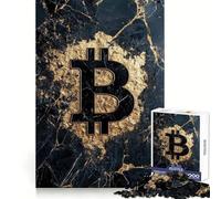 Rompecabezas Bitcoin Black and Gold Marble para Adultos, 1000 Piezas, Entrenamiento de concentración, pasatiempo Tranquilo, unión precisa, Regalo Memorable (38x52cm)