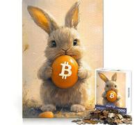 Rompecabezas Bitcoin Bunny Crypto Rabbit de 1000 Piezas para Adultos Fomenta la concentración, desarrolla la Capacidad y aprovecha el Tiempo ¡Bien Hecho! Interconectado ¡Sorpresa navideña! (38x52cm)