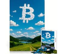 Rompecabezas Bitcoin Cloud Landscape para Adolescentes, 1000 Piezas, diseño nítido, fácil de Recordar, Ideal para recreación Tranquila, diseño Uniforme, Navidad (38x26cm)