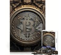 Rompecabezas Bitcoin D Art para Adultos, 1000 Piezas, práctica de razonamiento, fácil de Usar, Bordes de Primera Calidad, Regalo Encantador (50x75cm)