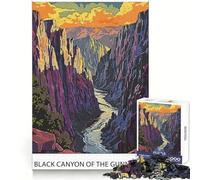 Rompecabezas Black Canyon of The Gunnison para Adolescentes, 1000 Piezas, Sharp Recall Quiet Recreation Uniform Cut, Navidad (50x75cm)