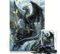 Rompecabezas Black Dragon Sovereign para Adolescentes, 1000 Piezas, desafío Inteligente, Escape Relajante, Cierre Fino, Bonito Regalo (50x75cm)