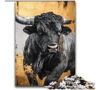 Rompecabezas Black Gold Bull para Adultos 2000 Piezas, Juego difícil y desafiante, Ideal para familias y Artistas, Ideal para Mayores de 14 años 70x100cm