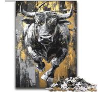 Rompecabezas Black Gold Bull para Adultos 2000 Piezas, Juego difícil y desafiante, Ideal para familias y Artistas, Ideal para Mayores de 14 años 70x100cm