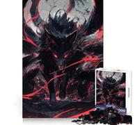 Rompecabezas Black Kitsune Power de 1000 Piezas para Adolescentes, Ideal para ejercitar la Mente, para un Descanso Tranquilo, con Cierre Seguro, Navidad (38x26cm)
