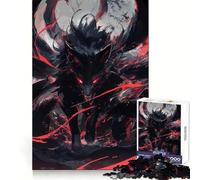 Rompecabezas Black Kitsune Power para Adultos, 1000 Piezas, Entrenamiento cognitivo, diversión Tranquila, sin Bordes ásperos, Regalo Festivo (38x52cm)
