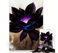 Rompecabezas Black Lotus Dark Magic Zen de 1000 Piezas para Adolescentes Rompecabezas para Pensar con claridad, Relajarse y desconectar Encaje Firme (38x26cm)