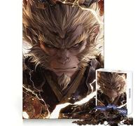 Rompecabezas Black Myth Wukong con Retrato para Adolescentes, 1000 Piezas, estimulación Cerebral, relajación acogedora, Corte Premium, (38x26cm)
