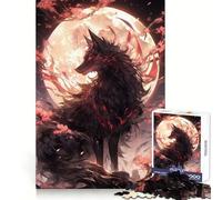 Rompecabezas Black Sakura Kitsune de 1000 Piezas para Adultos, Bienestar Cerebral, Disfrute Tranquilo, Cierre Perfecto, Regalo Original (50x75cm)