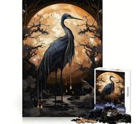 Rompecabezas Black Stork Wild para Adultos, 1000 Piezas, para potenciar la Mente, calmar y distraerse, Bordes Uniformes, Arte, (38x26cm)