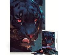 Rompecabezas Black Tiger de 1000 Piezas para Adultos Mejora la concentración, el Ocio y el Placer Corte Suave Regalo navideño Acogedor (38x26cm)