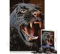 Rompecabezas Black Tiger Vintage de 1000 Piezas para Adolescentes Estimula la Memoria cognitiva Un pasatiempo Tranquilo Corte Exacto Feliz Navidad (50x75cm)