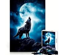 Rompecabezas Black Wolf de 1000 Piezas para Adolescentes, Ideal para el Bienestar Cerebral y Momentos de Relax sincero (38x26cm)