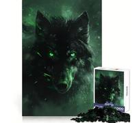 Rompecabezas Black Wolf Guardian para Adolescentes, 1000 Piezas, Entrenamiento de concentración, Calma, distracción, ensamblaje preciso, Regalo Ideal (50x75cm)