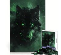 Rompecabezas Black Wolf Guardian para Adultos, 1000 Piezas, para desarrollar la Memoria, para un Momento de relajación, con Bordes limpios, (38x52cm)