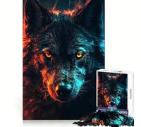 Rompecabezas Black Wolf Unleashed de 1000 Piezas para Adolescentes, Bienestar Cerebral, Momentos de Relax, Cierre Perfecto, Regalo sincero (50x75cm)
