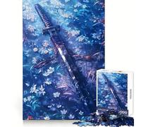 Rompecabezas Blade of The Blue Garden de 1000 Piezas para Adolescentes Recuerdos, Momentos de Relax, firmes y acogedores Un Regalo Encantador (38x26cm)