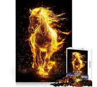 Rompecabezas Blazing Horse Spirit para Adultos, 1000 Piezas, para ejercitar la Memoria, para un Momento de relajación, con Bordes limpios, (38x26cm)