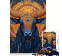 Rompecabezas Blue Bull con Tercer Ojo para Adultos, 1000 Piezas, desafío Mental, Actividad Relajante, Ajuste Perfecto, Regalo Festivo (38x26cm)