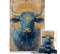 Rompecabezas Blue Bull Mandala para Adultos de 1000 Piezas Desarrolla la Memoria, estimula la Memoria, Evita distracciones y CREA una Experiencia Festiva Sorprendente (50x75cm)
