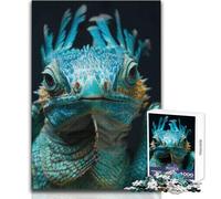 Rompecabezas Blue Iguana Realm de 1000 Piezas para Adolescentes, Juego de Aprendizaje de Pensamiento estratégico, Regalo Ideal para Cualquier Evento, tamaño 50x75cm