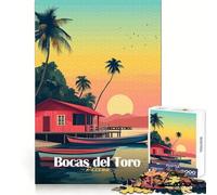 Rompecabezas Bocas del Toro Sunset de 1000 Piezas para Adultos Ideal para ejercitar la Mente, Relajarse y divertirse Bordes Uniformes (50x75cm)
