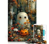 Rompecabezas Boho de Calabaza y Fantasma de 1000 Piezas para Adolescentes Juguete de lógica Clara, Ligero y Relajante Corte Perfecto Regalo conmovedor (50x75cm)