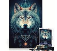 Rompecabezas Boho Spirit Wolf para Adultos de 1000 Piezas Desarrolla la Memoria, Evita distracciones y CREA una Experiencia Festiva y Sorprendente (38x26cm)