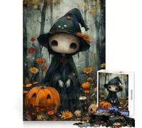 Rompecabezas Bohoo de Bruja Fantasma Adolescente, 1000 Piezas, Desarrollo de la Capacidad de razonamiento, Entretenimiento Casual, Bordes limpios, Regalo navideño (38x26cm)