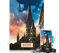 Rompecabezas Bonn 1000 Piezas sin Costuras,Juego de ingenio,Entretenimiento para el Tiempo Libre,Regalo de Arte navideño 50x75cm