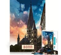 Rompecabezas Bonn de 1000 Piezas,Juego de precisión,Juego de lógica,Juego de Tiempo Libre,Regalo Divertido de cumpleaños 38x52cm