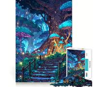 Rompecabezas Bosque de Hongos Místicos para Adultos, 1000 Piezas, Juguete Intelectual, Diversión Pacífica, Corte Preciso, Lista de Deseos de Santa Claus (50x75cm)