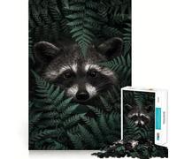 Rompecabezas Bosque de Mapaches 1000 Piezas para Adultos Juguete Intelectual Relajante y Calma Corte Preciso Artículo de Deseo de Santa Claus (38x52cm)