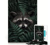 Rompecabezas Bosque de Mapaches de 1000 Piezas para Adultos Regalo Ideal para quienes Buscan un desafío Mental Juguete fácil de Usar Corte preciso (50x75cm)
