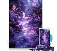 Rompecabezas Bosque de Mariposas Moradas de 1000 Piezas para Adultos Regalos Divertidos y de Ocio Precioso Regalo (38x52cm)