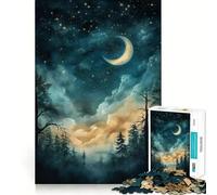 Rompecabezas Bosque del Cielo Nocturno de 1000 Piezas para Adolescentes Juguete de lógica y suavidad para Relajarse Corte preciso Regalo Ideal (50x75cm)