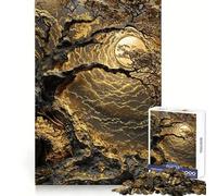 Rompecabezas Bosque Iluminado por la Luna Radiante para Adultos, 1000 Piezas, Juguete de Lógica Mental, Relajante y Divertido, Corte Firme, Cálida Sorpresa (50x75cm)