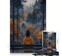 Rompecabezas Bosque Misterioso de la Soledad de 1000 Piezas para Adolescentes Ayuda a Mejorar la Memoria Diseño Divertido y Relajante Regalo Elegante (38x26cm)