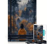 Rompecabezas Bosque Misterioso de la Soledad de 1000 Piezas para Adolescentes Ayuda a Mejorar la Memoria Diseño Divertido y Relajante Regalo Elegante (38x26cm)
