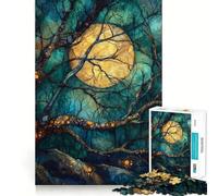 Rompecabezas Bosque Místico Iluminado por la Luna para Adultos, 1000 Piezas, Juguete de Lógica, Divertido y Relajante, Bordes Lisos, (50x75cm)