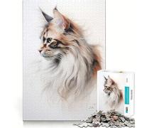 Rompecabezas Bosque Noruego Boceto para Adolescentes 1000 Piezas Juguete de Lógica Fuerte Tranquilo Bordes Claros Regalo Elegante (38x52cm)