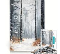 Rompecabezas Bosque Susurrante Invernal 1000 Piezas Juego Que estimula el Cerebro Sin Huecos Ajuste Entretenimiento Acogedor para Interiores para Todos (50x75cm)