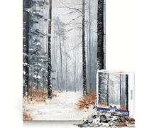 Rompecabezas Bosque Susurrante Invernal para Adolescentes, 1000 Piezas, agudeza Mental, Ocio Tranquilo, Ajuste preciso, (38x26cm)