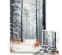 Rompecabezas Bosque Susurrante Invernal para Adolescentes, 1000 Piezas, para Practicar la lógica, para Momentos de relajación, Bordes limpios, Regalo Ideal (38x52cm)