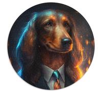 Rompecabezas Boss Doberman de 1000 Piezas, Redondo, Ideal para Parejas, Año Nuevo y San Valentín, 67,5 x 67,5 cm.