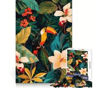 Rompecabezas botánico Tropical de tucán para Adultos, 1000 Piezas, para potenciar la Mente, Relajarse y Disfrutar de la Comodidad Bordes Uniformes Un Bonito Regalo (38x52cm)