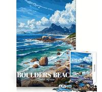 Rompecabezas Boulders Beach Sudáfrica para Adolescentes, 1000 Piezas, para Fortalecer la Mente y Relajarse fácilmente, Bordes Uniformes, Elegante (38x52cm)